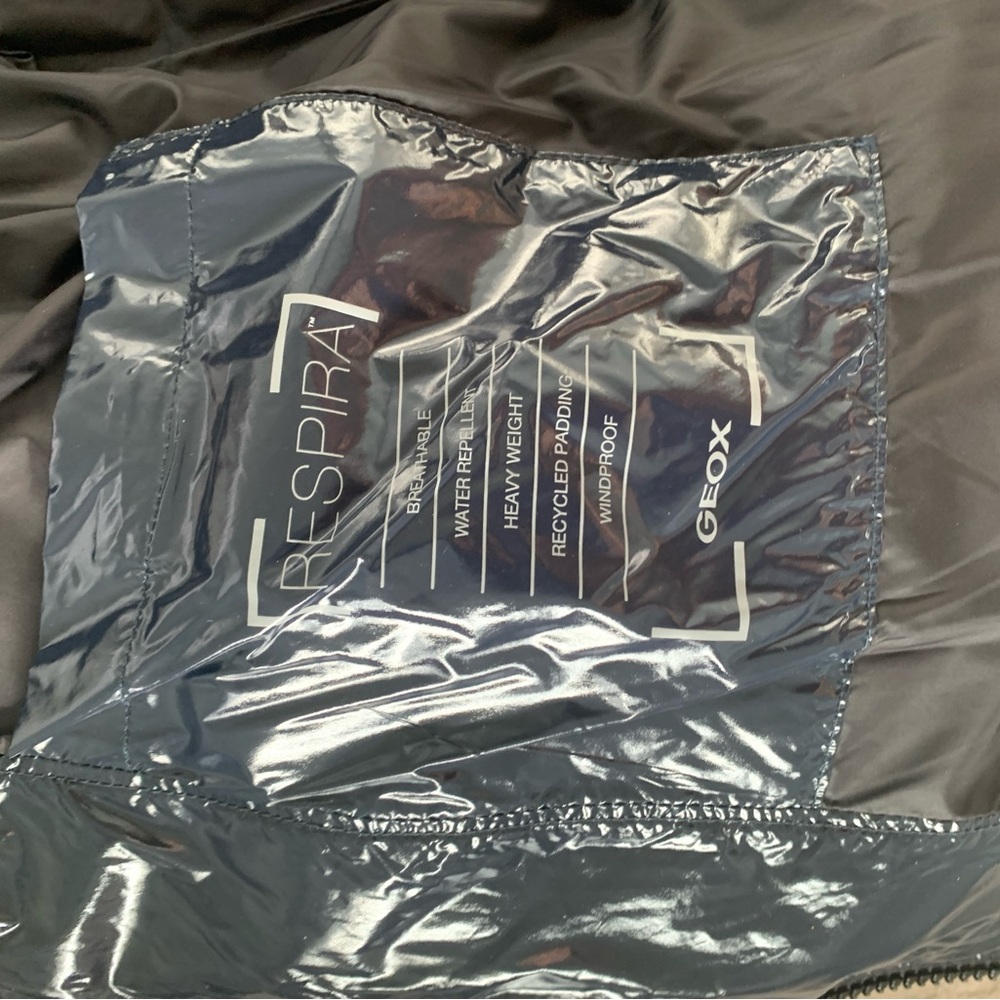 GEOX High-Shine Puffer Coat in Blue NWOT - Picture 7 of 9